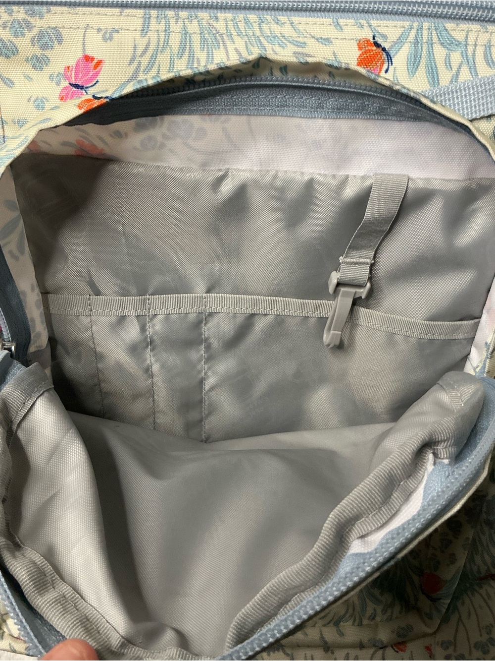 Jansport Cream Floral & Pastel Blue Butterfly Backpack - Picture 3 of 9